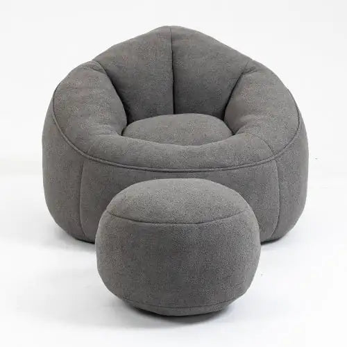 Bedding Bean Bag Sofa Chair High Pressure Foam Bean Bag Chair Material With Padded Foam Padding Compressed Bean Bag With Footrest